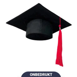 Party Love NL Premium Afstudeerhoedje U.S.A. Original 29cm X 29cm Rode Tassel