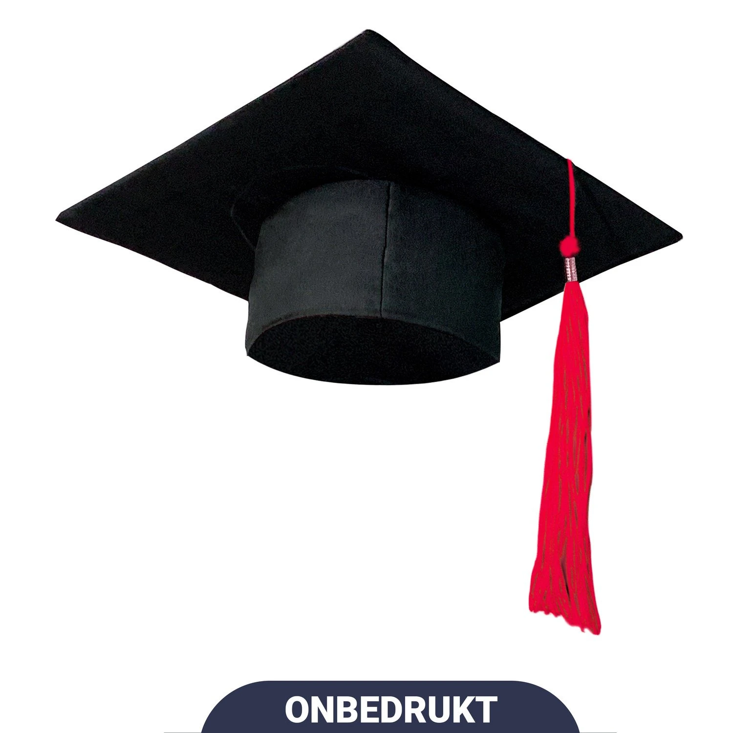 Party Love NL Premium Afstudeerhoedje U.S.A. Original 29cm X 29cm Rode Tassel 4 Party Love NL Premium Afstudeerhoedje U.S.A. Original 29cm X 29cm Rode Tassel - Afbeelding 2