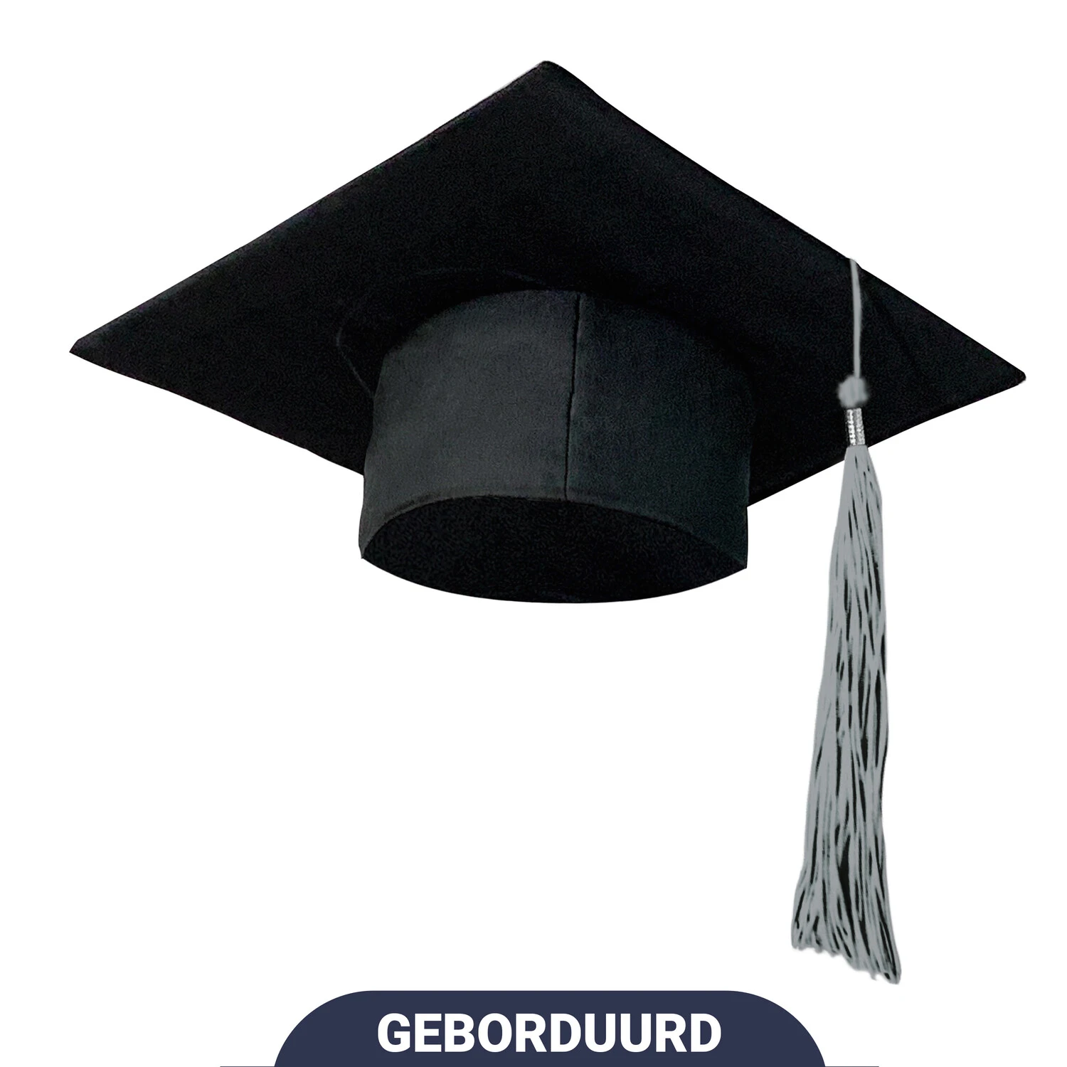 Party Love NL Premium Afstudeerhoedje U.S.A. Original 29cm X 29cm Zilveren Tassel 3 Party Love NL Premium Afstudeerhoedje U.S.A. Original 29cm X 29cm Zilveren Tassel