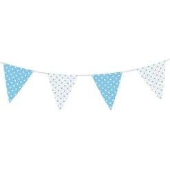 Sempertex Vlaggenlijn Stippen Baby Blauw 3.6M