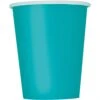Unique Bekertjes Groenblauw (Teal) 266ML (8ST) -Feestbenodigdheden unique bekertjes groenblauw teal 266ml 8st