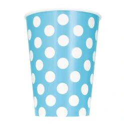 Unique Bekertjes Stippen Baby Blauw 350ML (6ST)