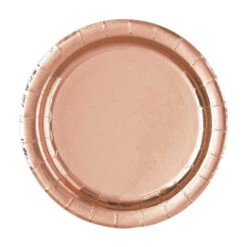 Unique Feestbordjes Rosé Goud 18CM (8ST)