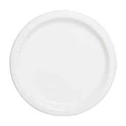 Unique Feestbordjes Wit 18CM (8ST)