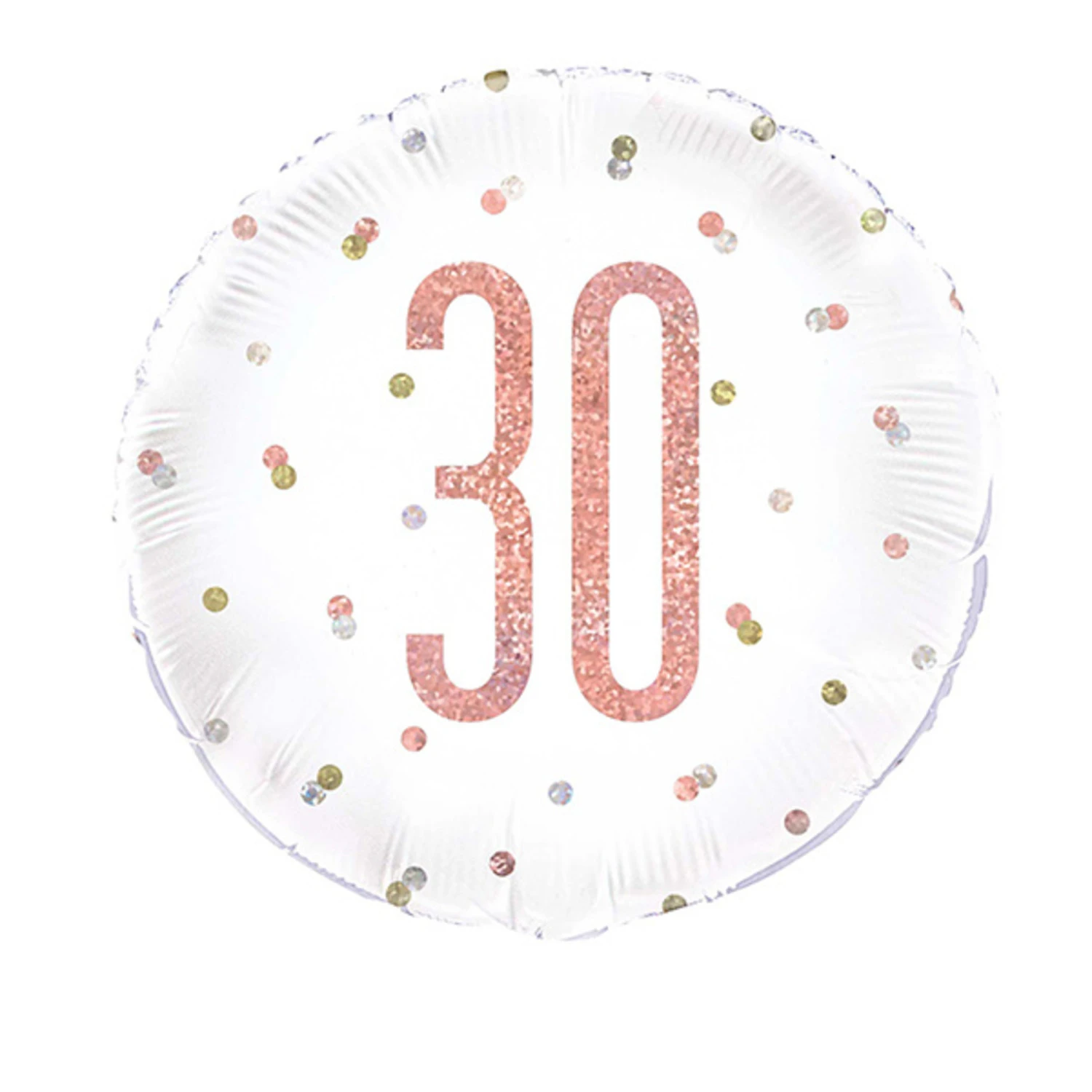 Unique Folie Ballon Rosé Goud & Wit 30 Jaar (45CM) 3 Unique Folie Ballon Rosé Goud & Wit 30 Jaar (45CM)