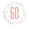 Unique Folie Ballon Rosé Goud & Wit 60 Jaar (45CM) 1 Unique Folie Ballon Rosé Goud & Wit 60 Jaar (45CM) -Feestbenodigdheden unique folie ballon rose goud wit 60 jaar 45cm