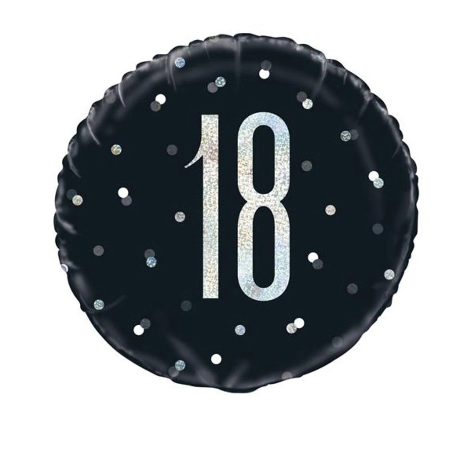 Unique Folie Ballon Zwart & Zilver 18 Jaar (45CM) 4 Unique Folie Ballon Zwart & Zilver 18 Jaar (45CM) - Afbeelding 2