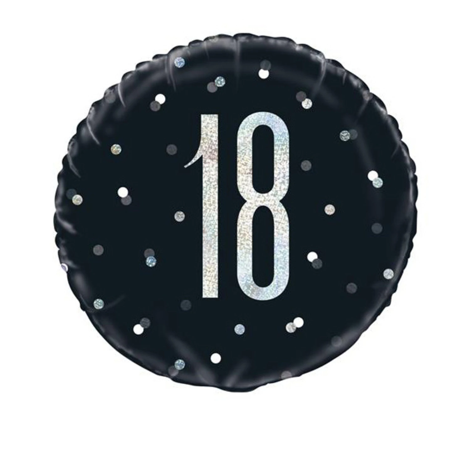 Unique Folie Ballon Zwart & Zilver 18 Jaar (45CM) 3 Unique Folie Ballon Zwart & Zilver 18 Jaar (45CM)