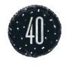 Unique Folie Ballon Zwart & Zilver 40 Jaar (45CM) -Feestbenodigdheden unique folie ballon zwart zilver 40 jaar 45cm