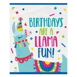 Unique Lama Birthday Uitdeelzakjes 8ST -Feestbenodigdheden unique lama birthday uitdeelzakjes 8st 2