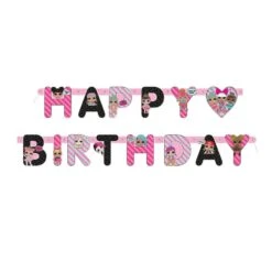 Unique Letterslinger "Happy Birthday" L.O.L. Surprise (1ST) -Feestbenodigdheden unique letterslinger happy birthday lol surprise 1 2