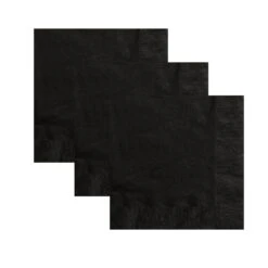 Unique Servetten Zwart 33cm X 33cm (20ST) -Feestbenodigdheden unique servetten zwart 33cm x 33cm 20st 1