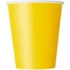 Unique Wegwerp Bekertjes Geel 266ML (8ST) -Feestbenodigdheden unique wegwerp bekertjes geel 266ml 8st