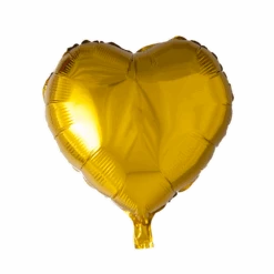 We Fiesta Party Folieballon Hart Goud 45CM