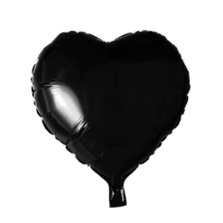 We Fiesta Party Folieballon Hart Zwart 45CM