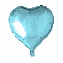 We Fiesta Party Folieballon Hartvormig Baby Blauw 45CM