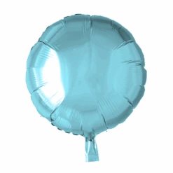 We Fiesta Party Folieballon Rond Baby Blauw ⌀45CM