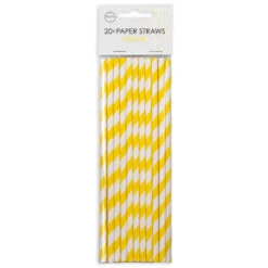 We Fiesta Party Papieren Rietjes Geel (20ST)