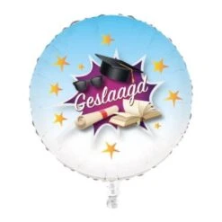WITBAARD Folieballon Geslaagd ⌀45CM