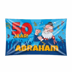 XXL Gevelvlag 50 Jaar Abraham 150cm X 90cm